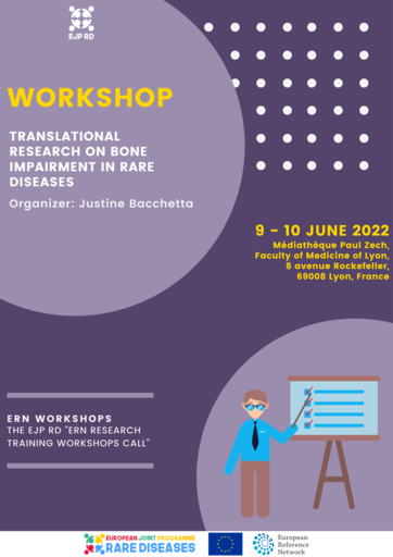 Registration to the EJP RD's ERN Workshop on "Translational research on bone impairment in rare diseases" is now open!