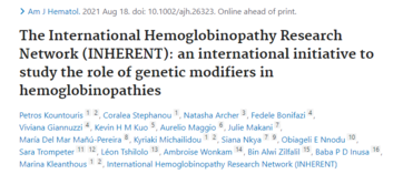 First article on the International Hemoglobinopathy Research Network (INHERENT) has been published with the endorsement of ERN-EuroBloodNet