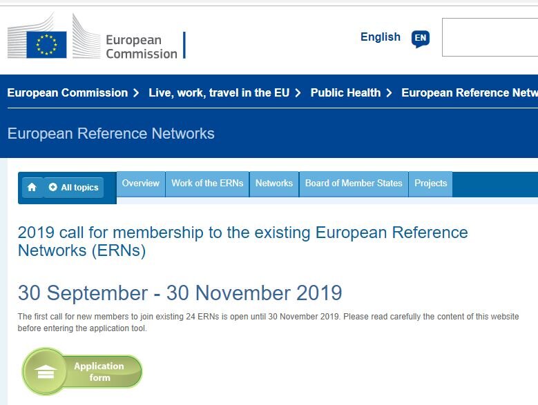 The Call for new members joining European Reference Networks is open ...
