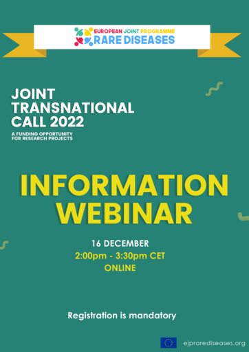 EJP RD is glad to announce the upcoming launch on December 14th of the fourth EJP RD Joint Transnational Call (JTC) 2022!