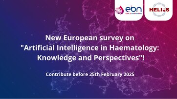 New European survey on "Artificial Intelligence in Haematology: Knowledge and Perspectives"! Contribute before 25th February!
