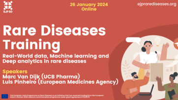 Do not miss the next EJP RD's ERN Webinar Training: Real-World Data, Machine Learning, and Deep Analytics in Rare Diseases: "Regulatory grade data collection for Marketing Authorization Submissions - what is Buzz, what is Realistic?"
