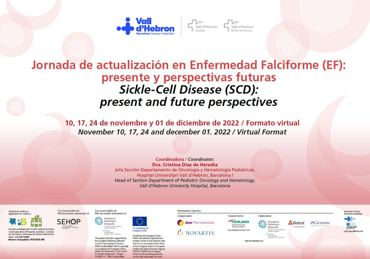 Attend to “Sickle-Cell Disease (SCD): present and future perspectives” the online course in Spanish organized by the ERN-EuroBloodNet Member Hospital Universitari Vall d'Hebron