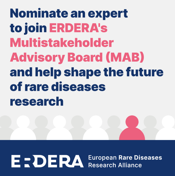 European Rare Diseases Research Alliance (ERDERA) is seeking experts to join its Multistakeholder Advisory Board (MAB)!