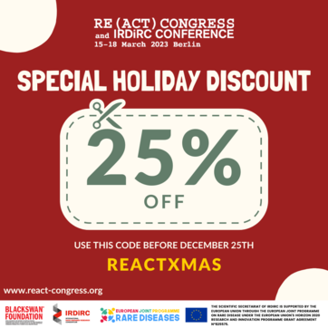 FLASH SALE! Get 25% off your registration fee for the RE(ACT) Congress & IRDiRC Conference